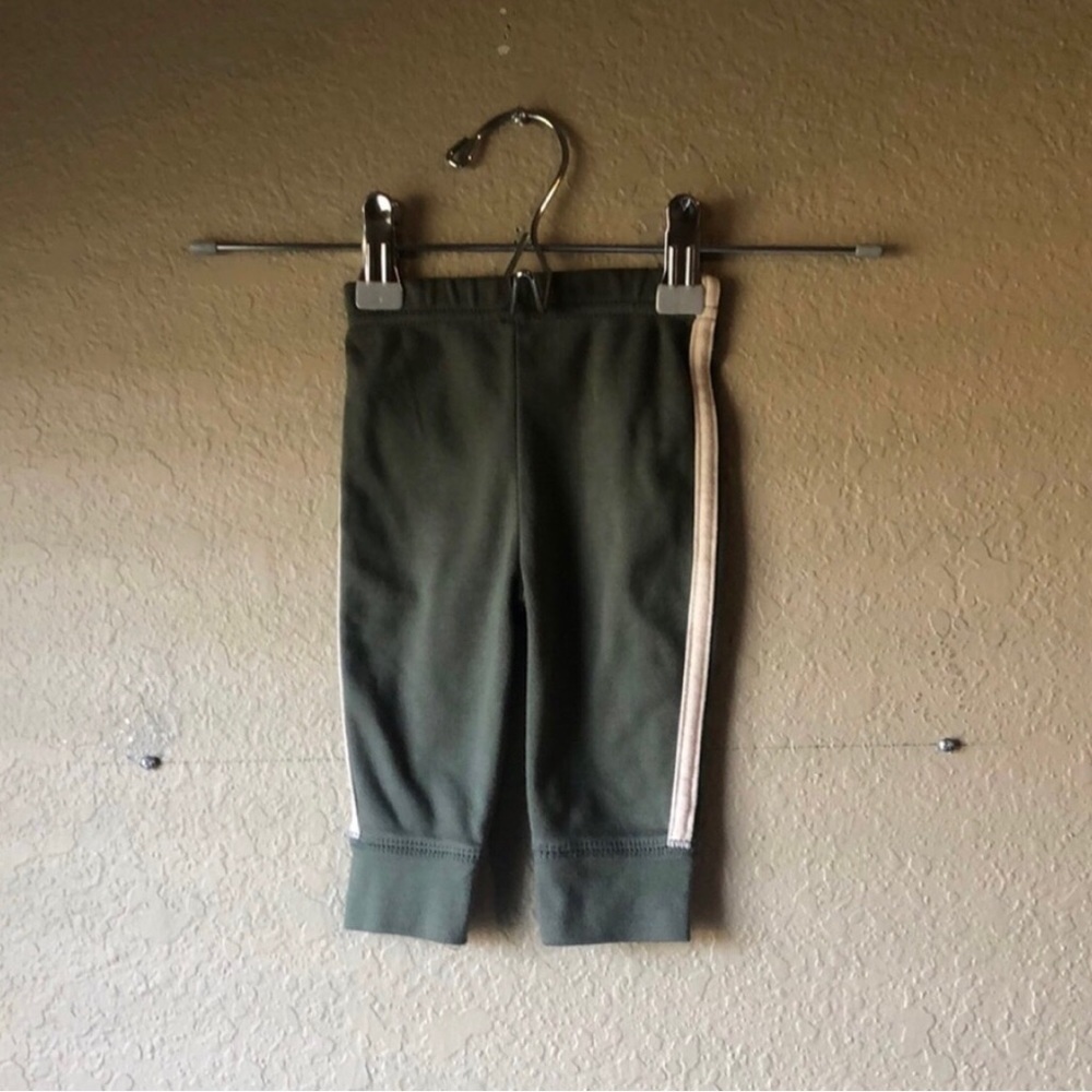 Baby Boys Pants Zac & Zoey Green Elastic Waist Pants Baby Boy Size 0-3 Months